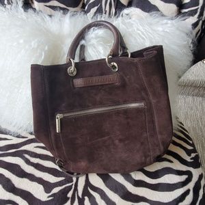 Calvin Klein suede handbag